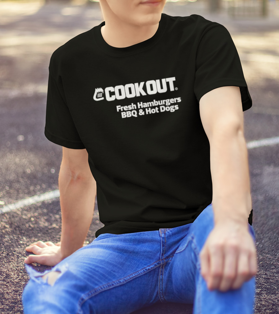 Cook Out Fresh Hamburgers BBQ And Hot Dogs T-Shirt