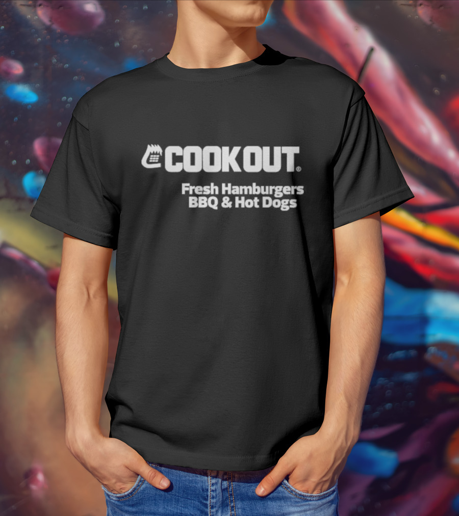 Cook Out Fresh Hamburgers BBQ And Hot Dogs T-Shirt