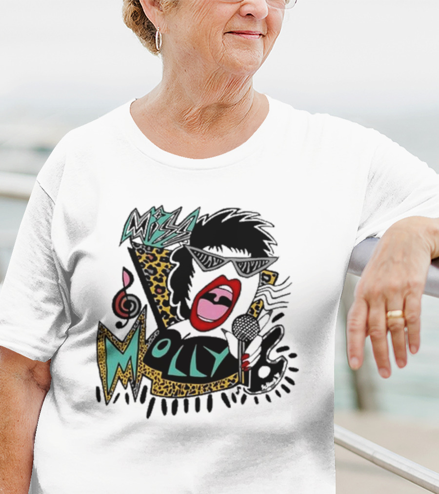 Miss Molly 90s Vintage Leopard Print Music Vibes T-Shirt