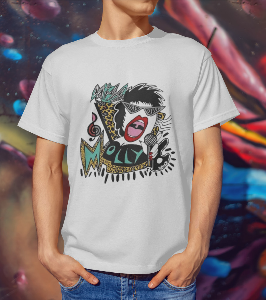 Miss Molly 90s Vintage Leopard Print Music Vibes T-Shirt