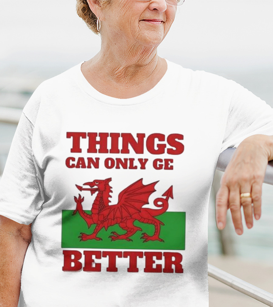 Things Can Only Get Better Welsh Dragon T-Shirt