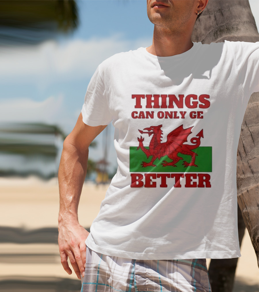 Things Can Only Get Better Welsh Dragon T-Shirt