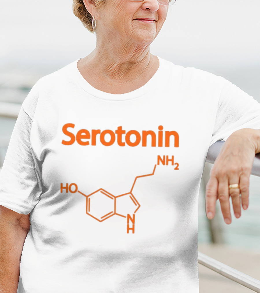 Serotonin Molecule Structure HO NH2 Chemistry T-Shirt