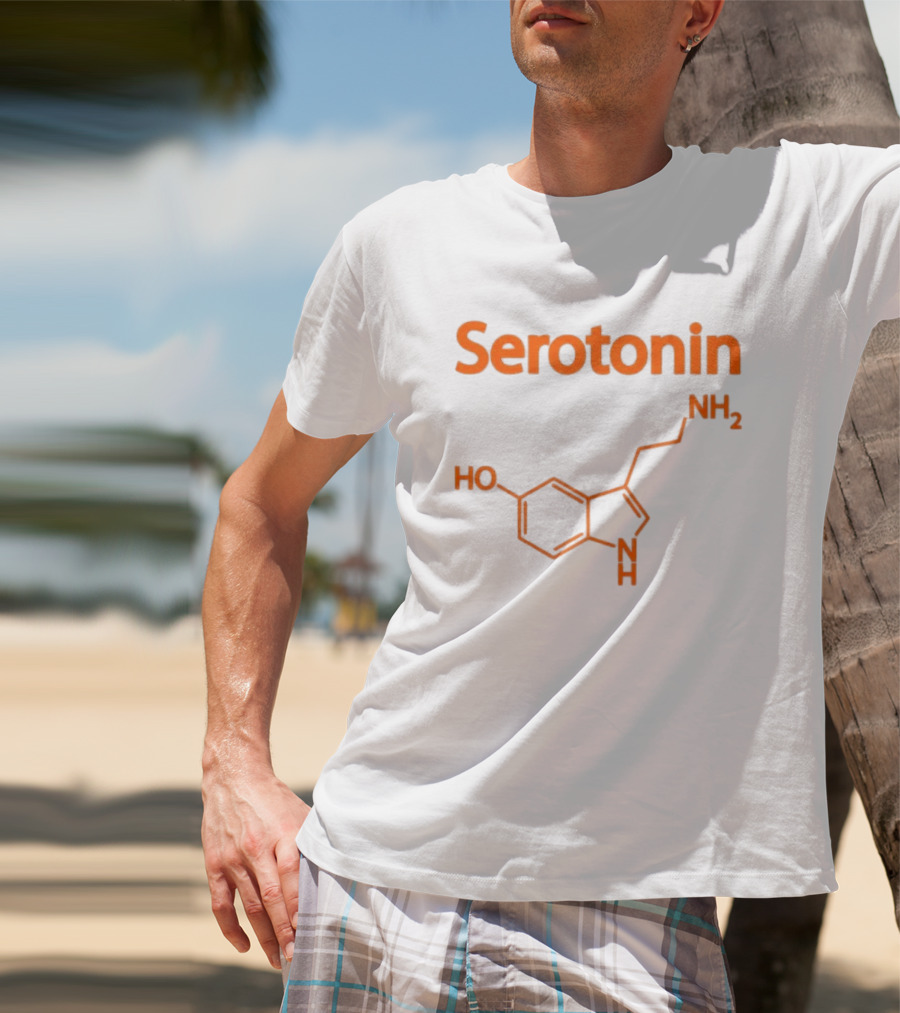Serotonin Molecule Structure HO NH2 Chemistry T-Shirt