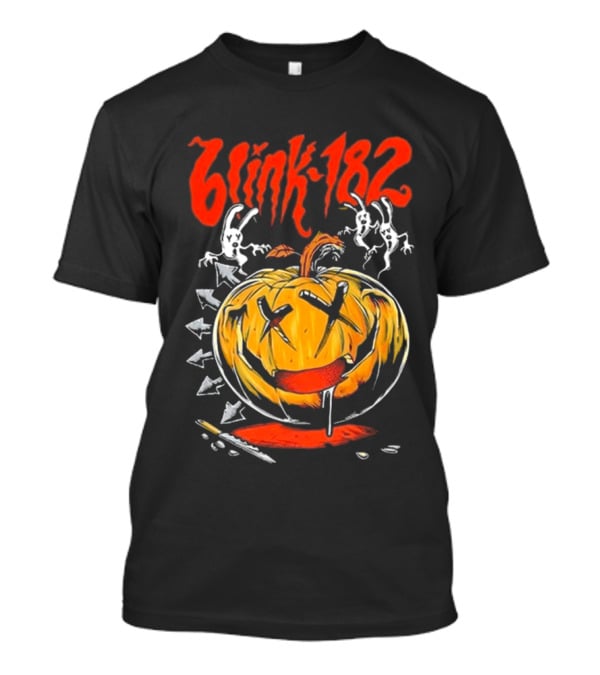 Blink-182 Halloween Pumpkin With Ghosts And Arrows T-Shirt