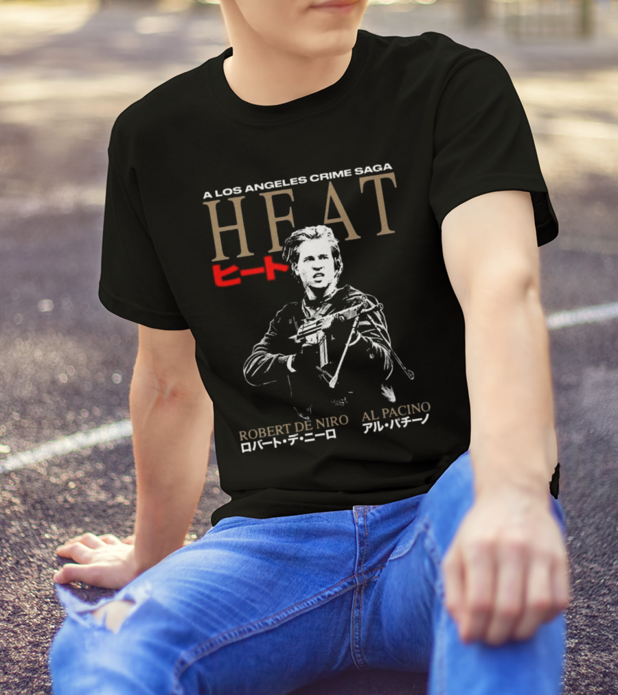 A Los Angeles Crime Saga Heat Robert De Niro Al Pacino Japan Edition T-Shirt