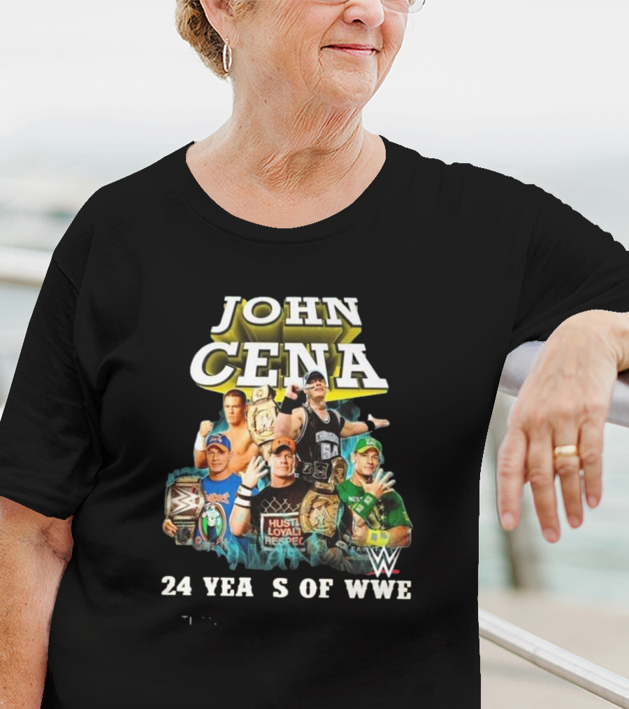 John Cena WWE Legacy 24 Years 2001-2025 Champion T-Shirt