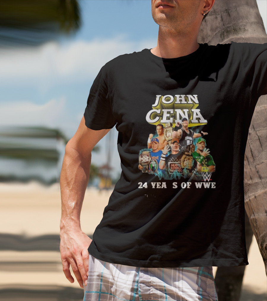 John Cena WWE Legacy 24 Years 2001-2025 Champion T-Shirt