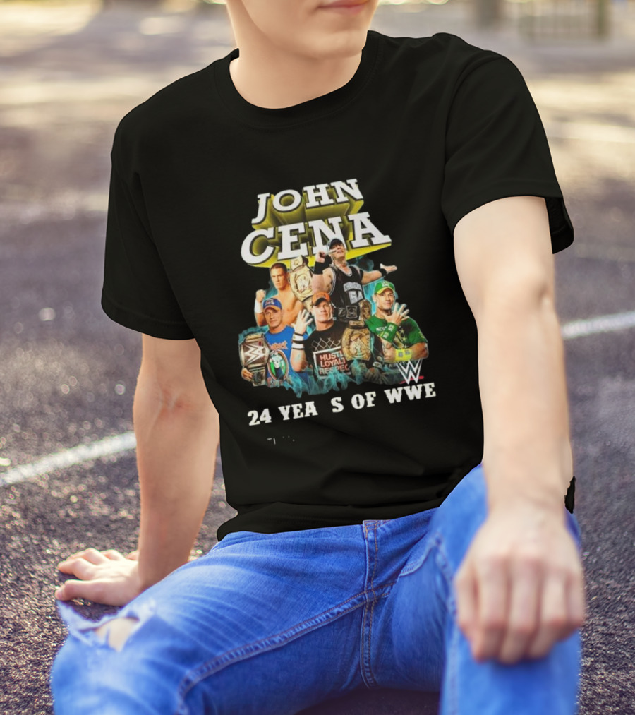 John Cena WWE Legacy 24 Years 2001-2025 Champion T-Shirt