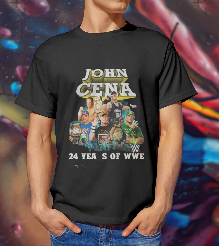 John Cena WWE Legacy 24 Years 2001-2025 Champion T-Shirt