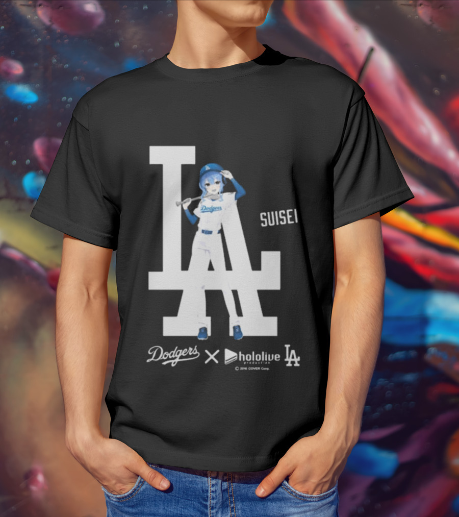 Dodgers X Hololive Suisei LA Collaboration T-Shirt