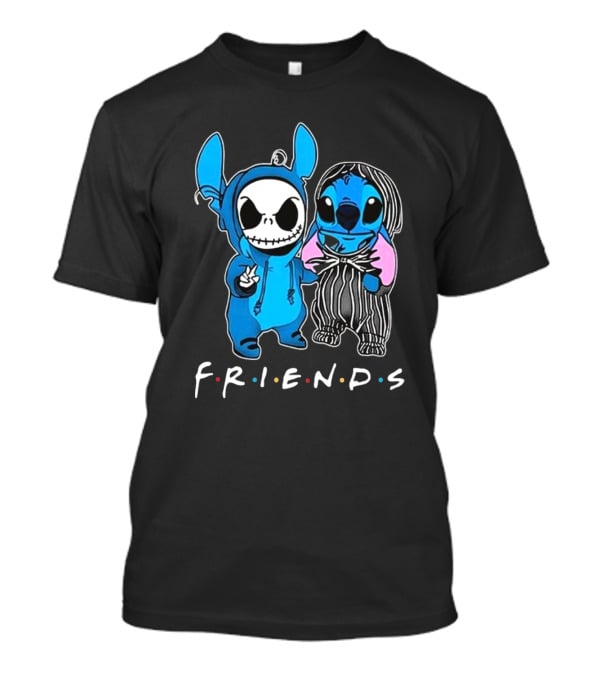 FRIENDS Stitch And Jack Skellington The Nightmare Before Christmas T-Shirt