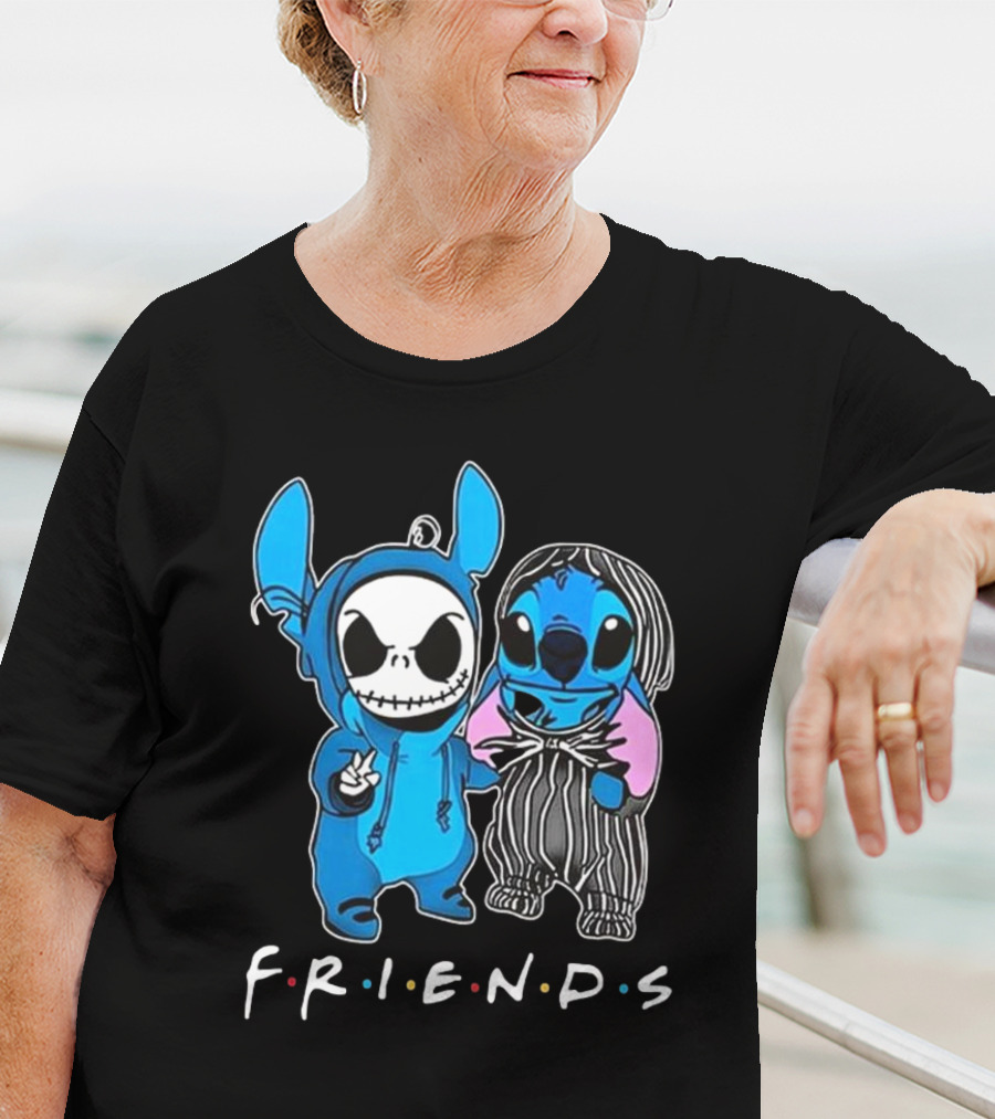 FRIENDS Stitch And Jack Skellington The Nightmare Before Christmas T-Shirt