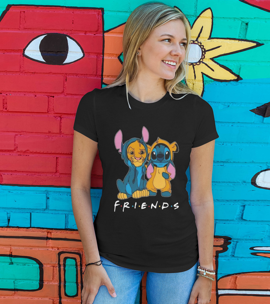 Friends Stitch And Lion King Disney Fusion T-Shirt
