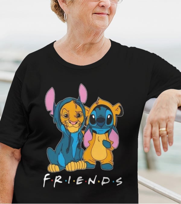 Friends Stitch And Lion King Disney Fusion T-Shirt