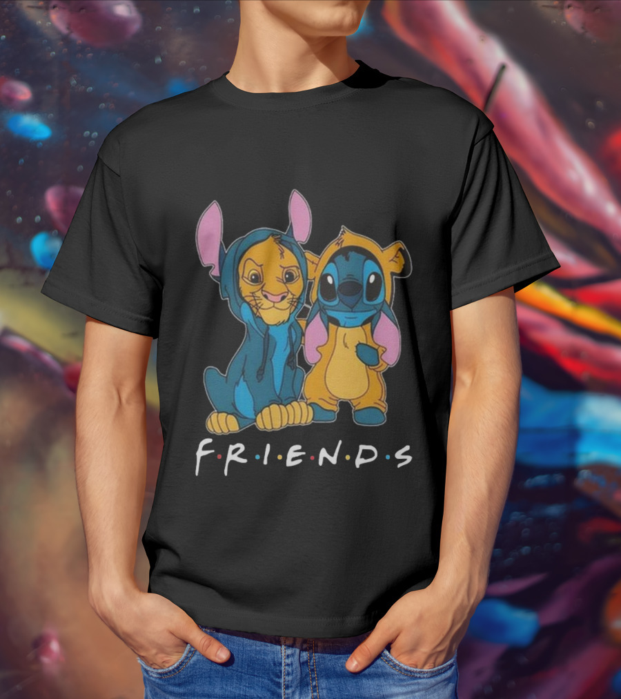 Friends Stitch And Lion King Disney Fusion T-Shirt
