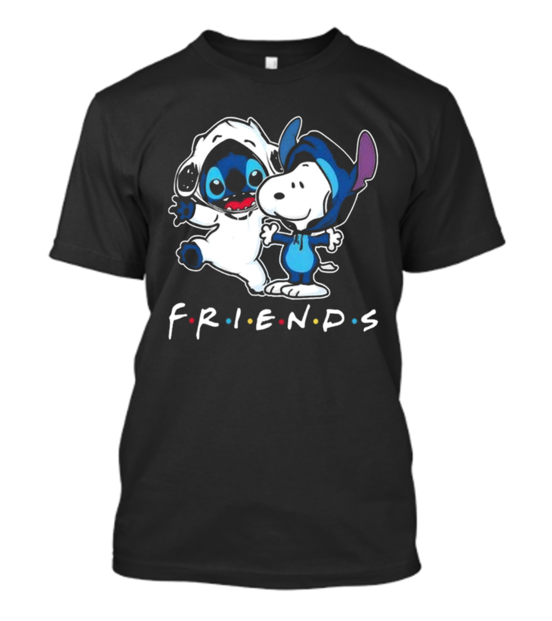 Stitch And Snoopy Peanuts Friends Disney Collaboration T-Shirt