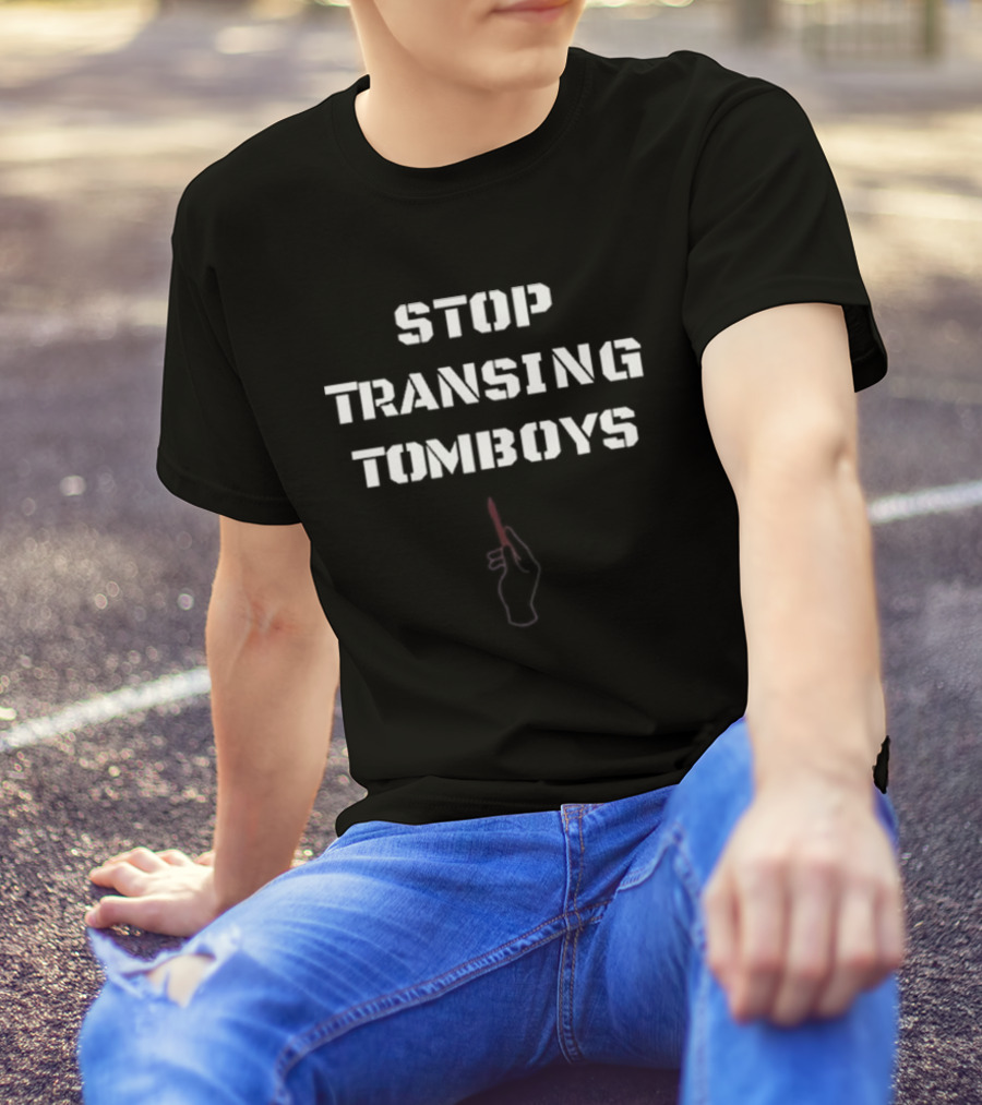 STOP TRANSING TOMBOYS HAND WITH PEN T-Shirt