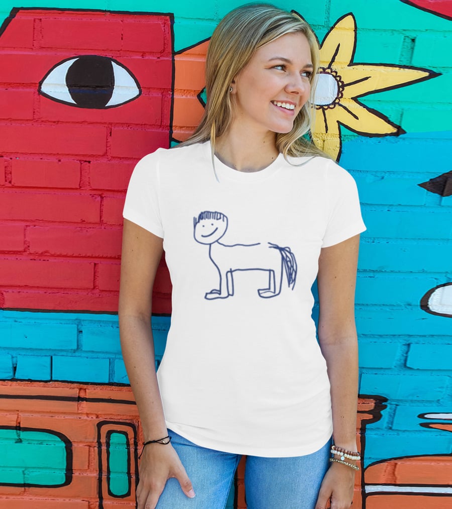 Del Water Gap Horse With Bowl Cut Sketch T-Shirt