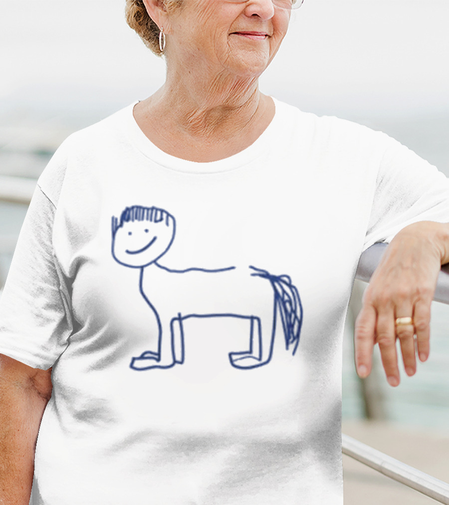 Del Water Gap Horse With Bowl Cut Sketch T-Shirt
