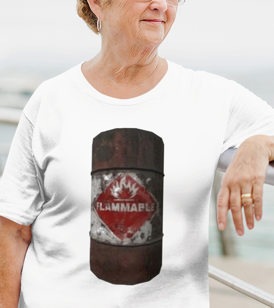 Flammable Barrel Red Hazard T-Shirt