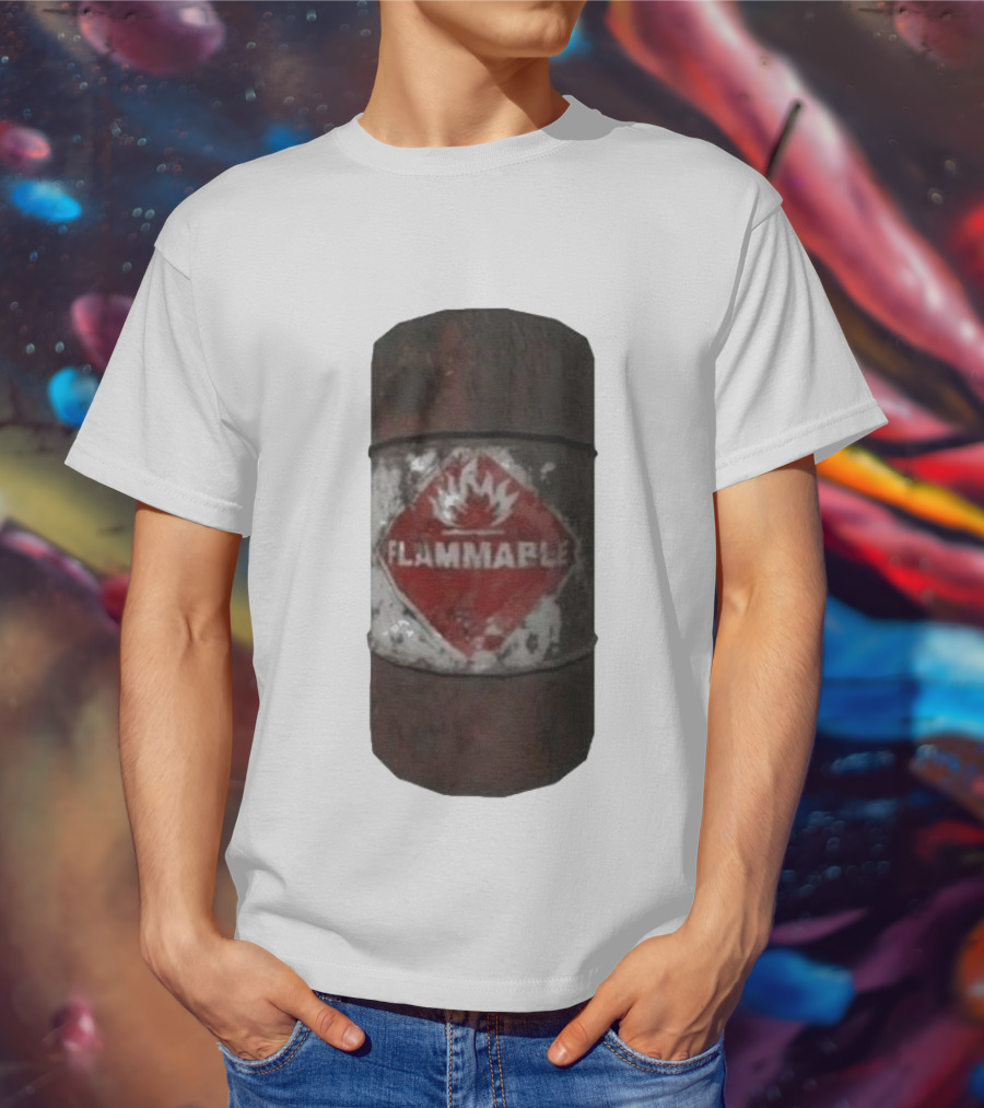 Flammable Barrel Red Hazard T-Shirt