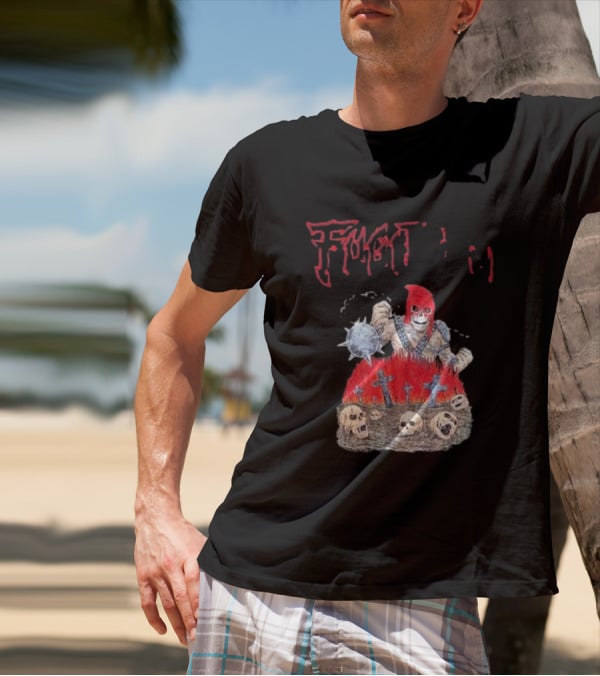 Fugitivetx Mace Guy With Skulls And Crosses T-Shirt