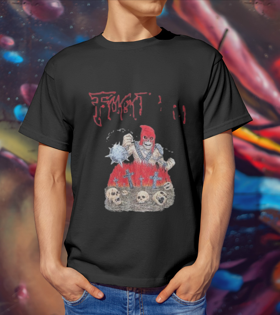 Fugitivetx Mace Guy With Skulls And Crosses T-Shirt