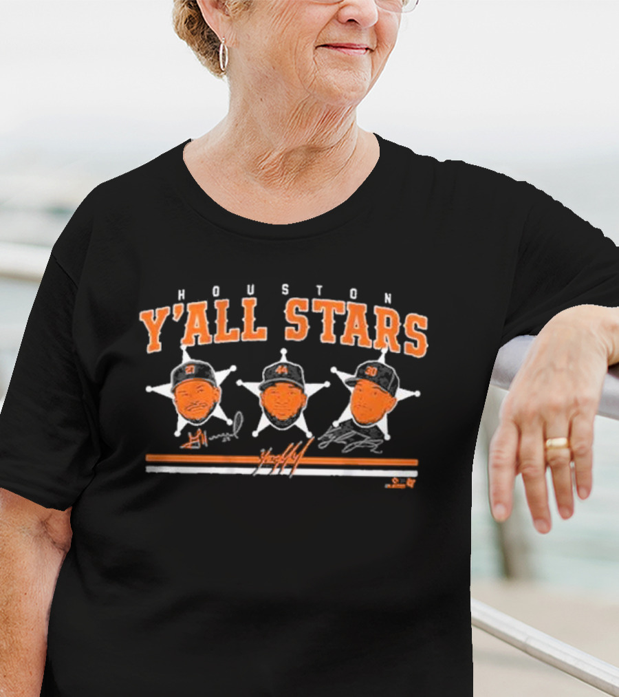 Houston Y'all Stars Baseball Signatures Collection T-Shirt