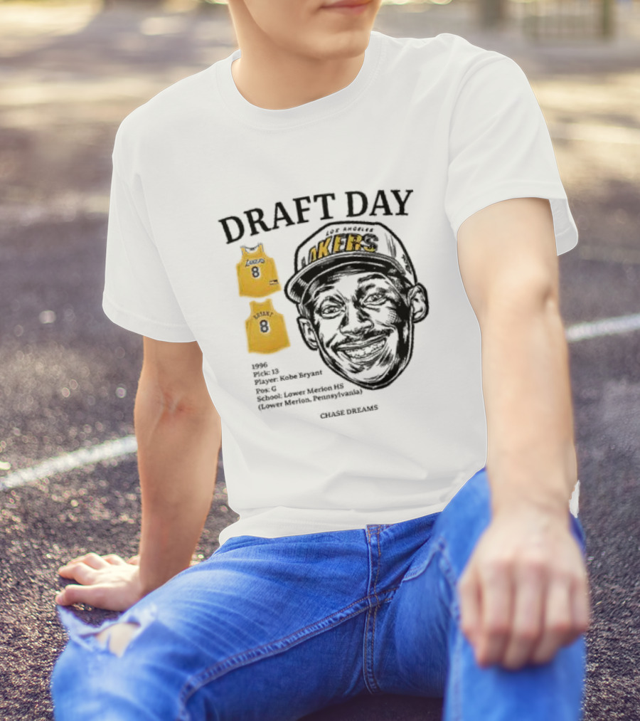Draft Day 1996 Kobe Bryant Los Angeles Lakers Lower Merion Chase Dreams T-Shirt