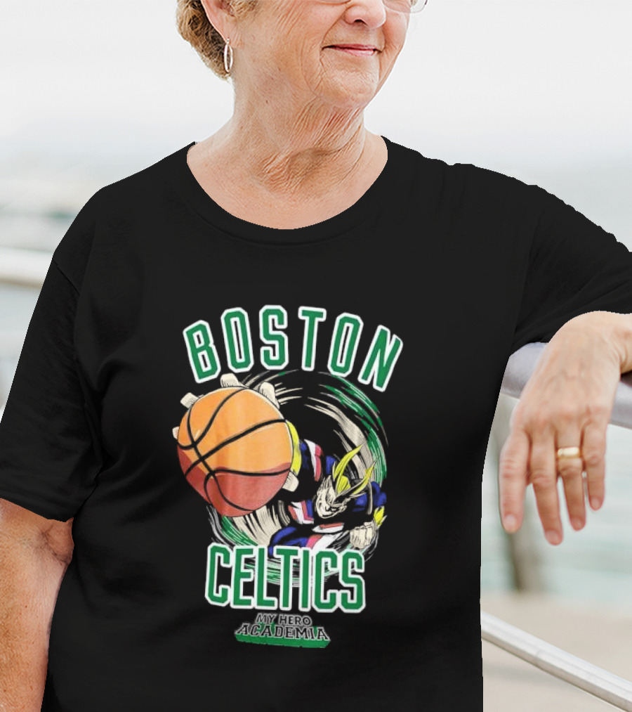 Boston Celtics My Hero Academia Basketball Collaboration T-Shirt