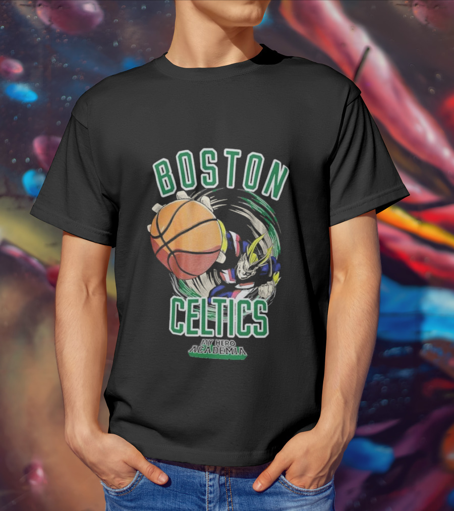 Boston Celtics My Hero Academia Basketball Collaboration T-Shirt