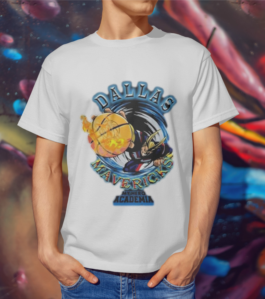 Dallas Mavericks My Hero Academia All Might NBA Collaboration T-Shirt