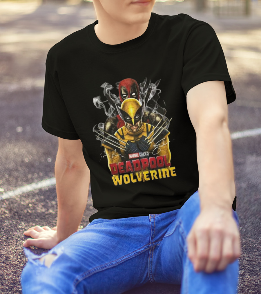 Marvel Studios Deadpool Wolverine Signature Collaboration T-Shirt