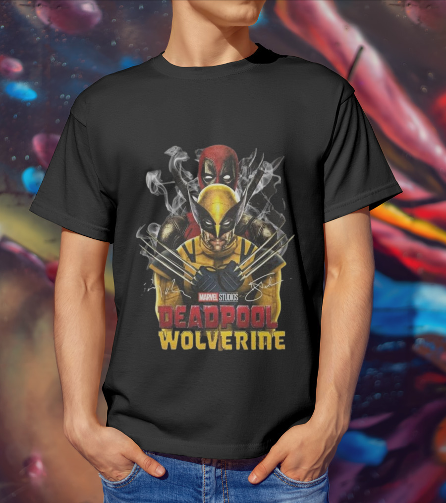 Marvel Studios Deadpool Wolverine Signature Collaboration T-Shirt