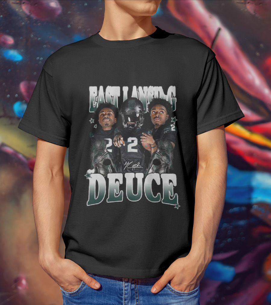 East Lansing Deuce Michigan State Football Star T-Shirt