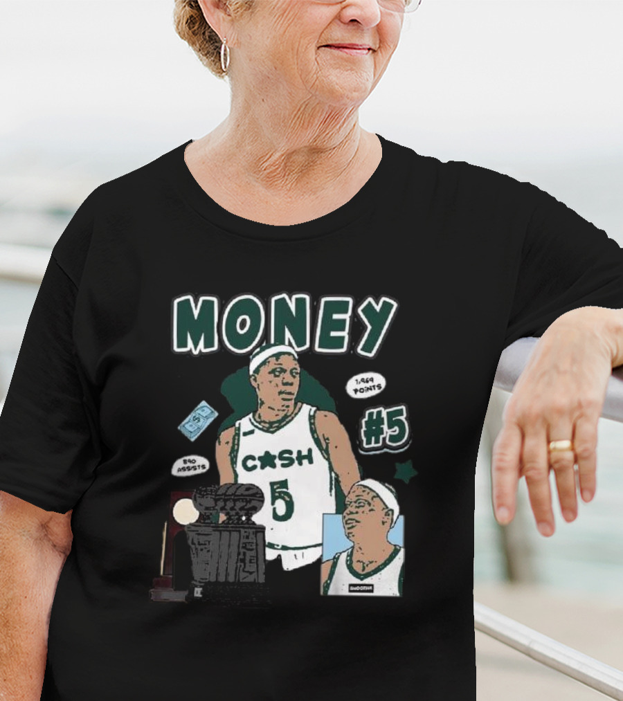 Money Cash #5 Michigan State Basketball 1,944 Points Pro Assists T-Shirt