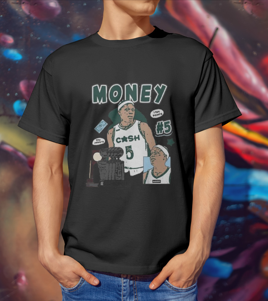 Money Cash #5 Michigan State Basketball 1,944 Points Pro Assists T-Shirt