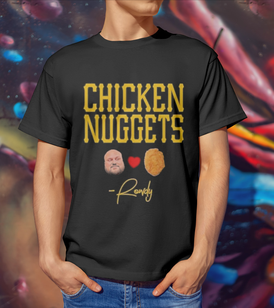 Rowdy Heart Face Chicken Nuggets T-Shirt