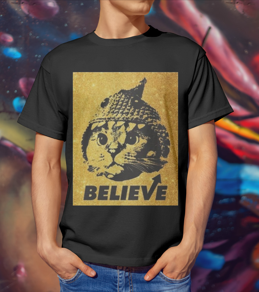 Believe Shark Cat Solana Gold T-Shirt