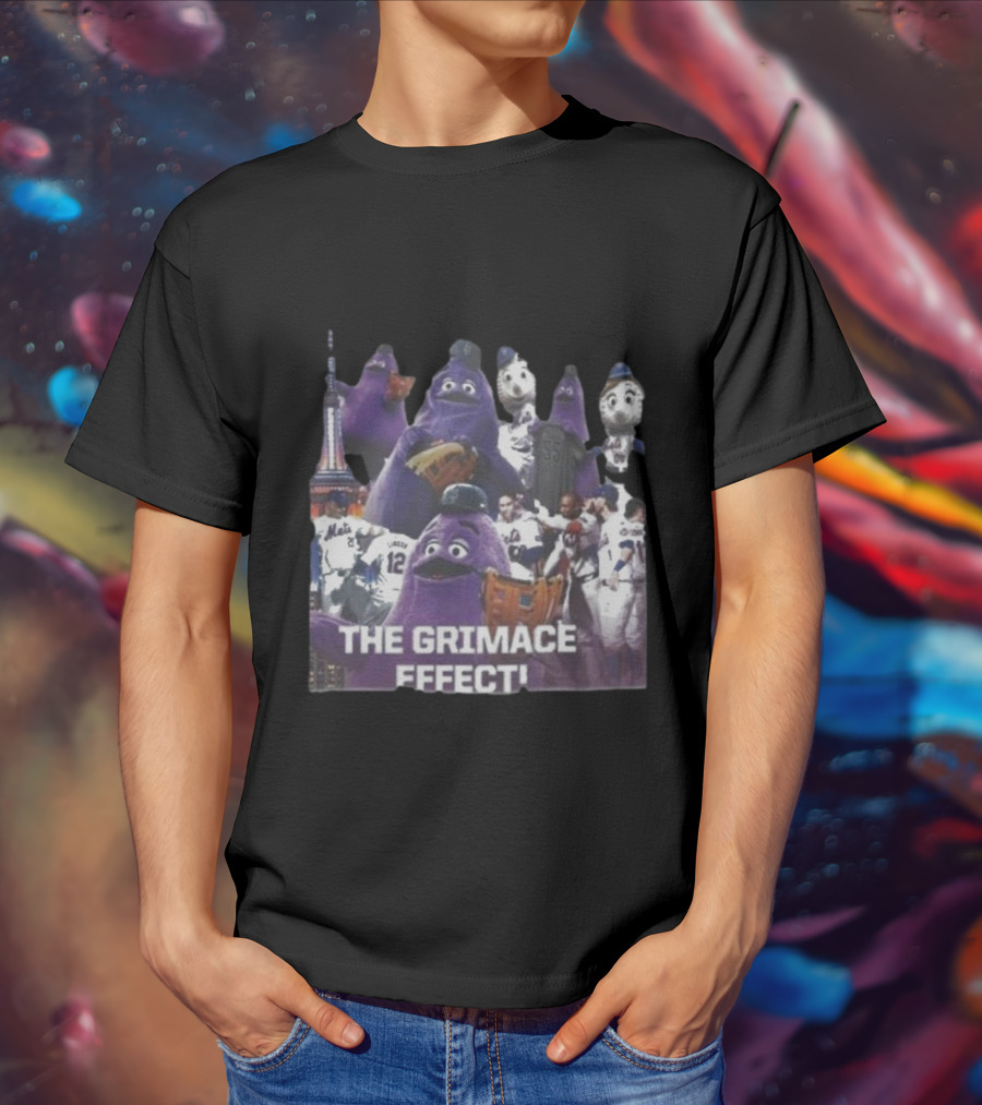 The Grimace Effect New York Mets Players And Mascots T-Shirt