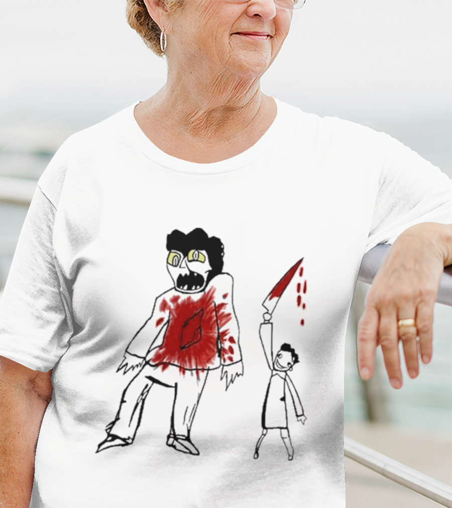 Suitably Grim Argento Horror Bloodshed Scene T-Shirt