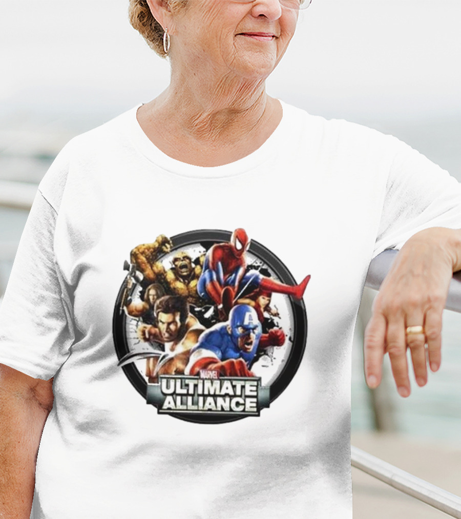 Tobey Maguire Spider-Man Featured In Marvel Ultimate Alliance Heroes Assemblage T-Shirt