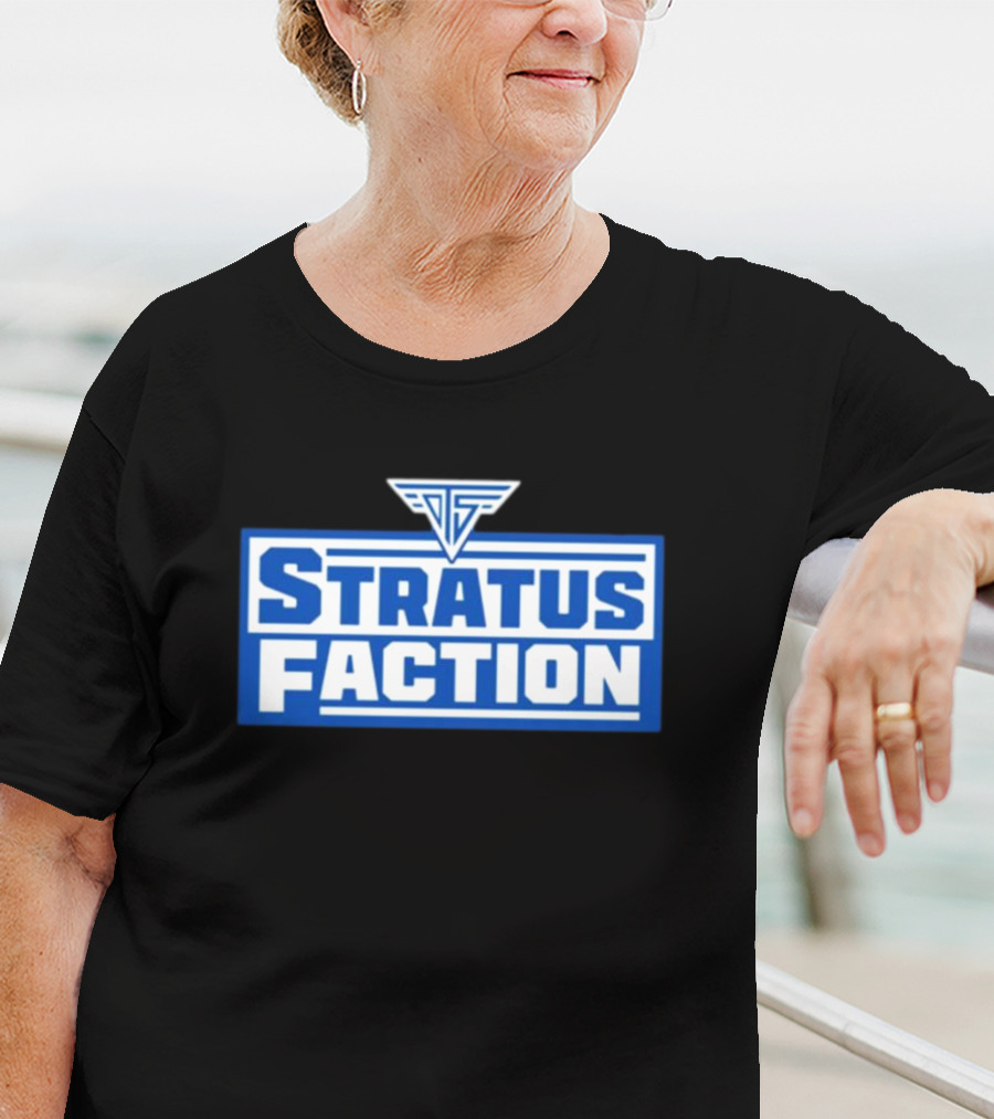 Trishstratus Stratus Faction Logo Blue And White T-Shirt