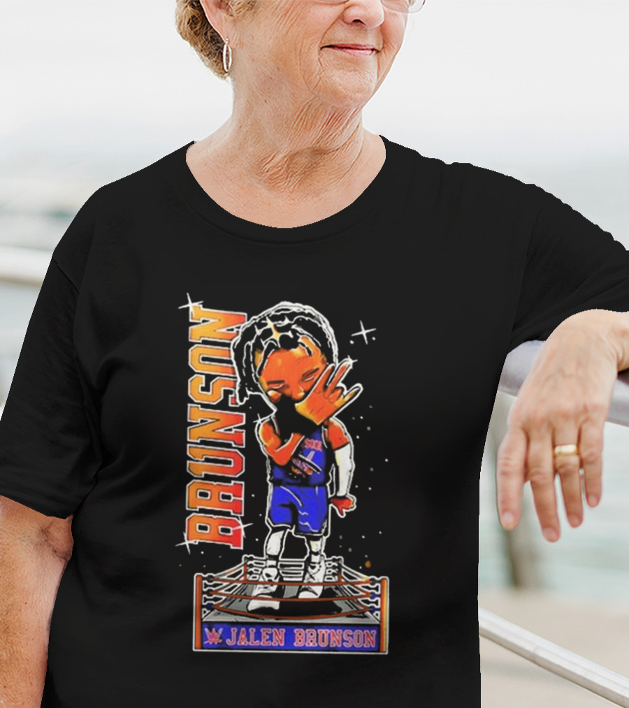 Jalen Brunson Knicks WWE Ring T-Shirt