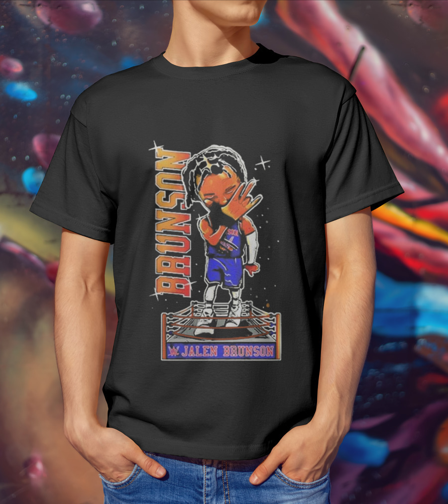 Jalen Brunson Knicks WWE Ring T-Shirt