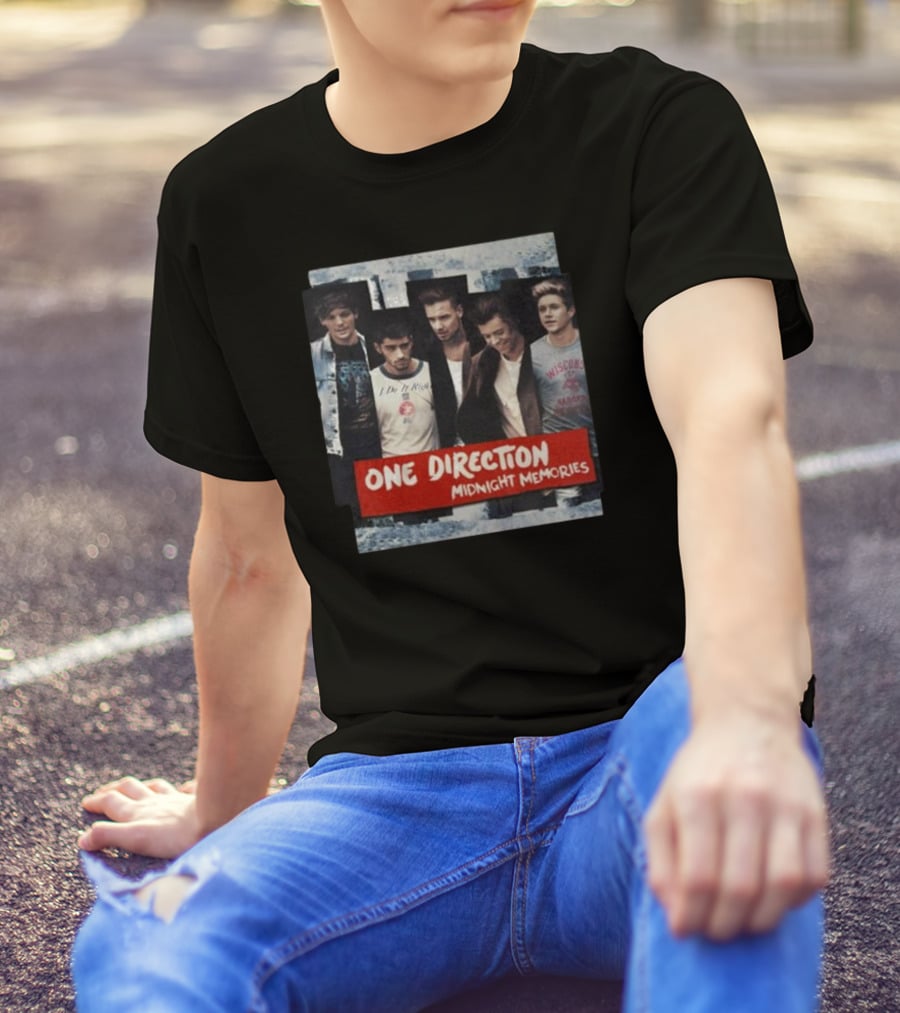 One Direction Midnight Memories Band Photo Collage T-Shirt