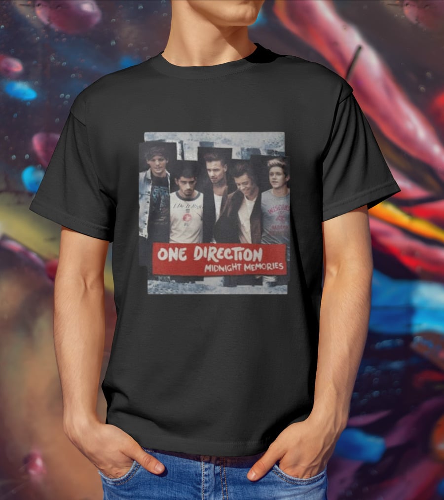 One Direction Midnight Memories Band Photo Collage T-Shirt