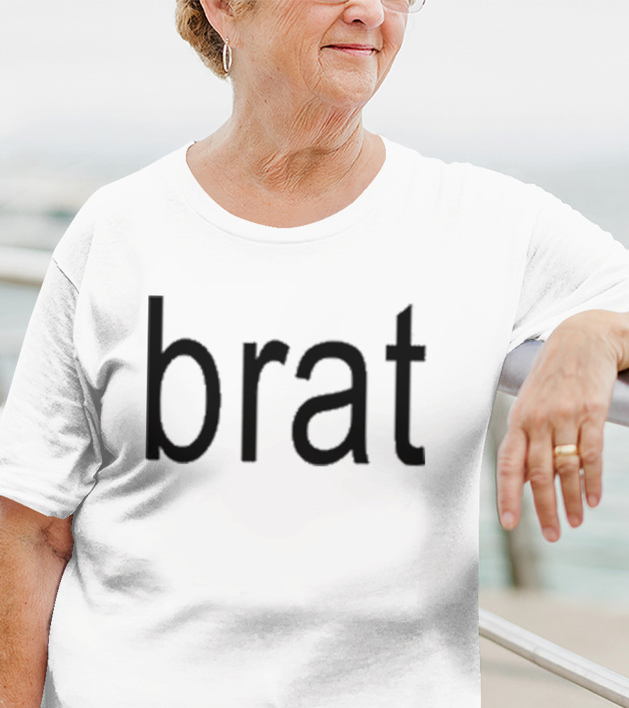 Charli Brat Vlone Brat Text Black T-Shirt