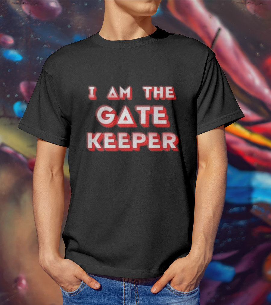 I Am The Gate Keeper Retro Red Shadow T-Shirt